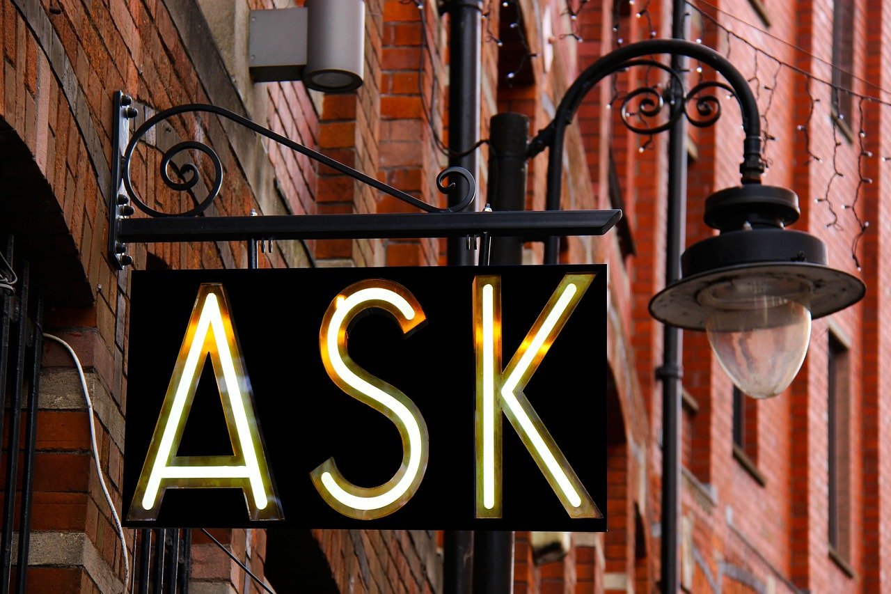 uithangbord met het woord 'ask'